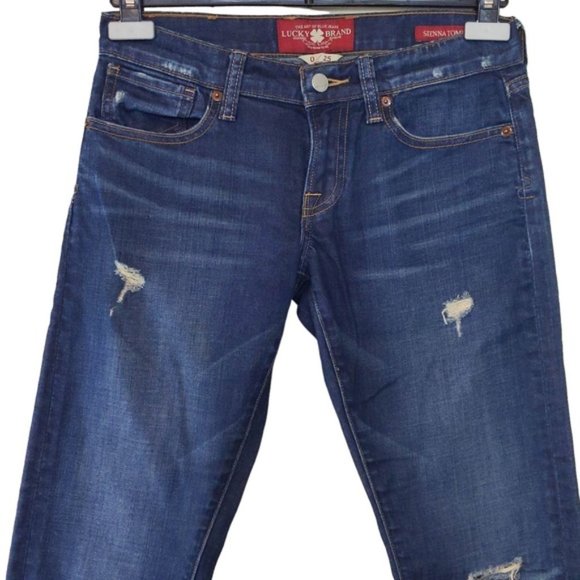 Lucky Brand Jeans Sienna Tomboy Straight Leg Distressed Jeans - Picture 6 of 12